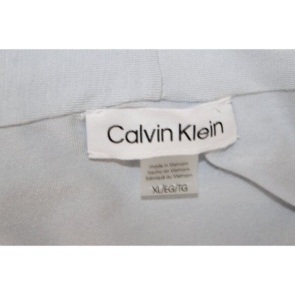 Calvin Klein Womens Light Blue Sleeveless Ruched Faux Wrap Blouse XL - Picture 5 of 5